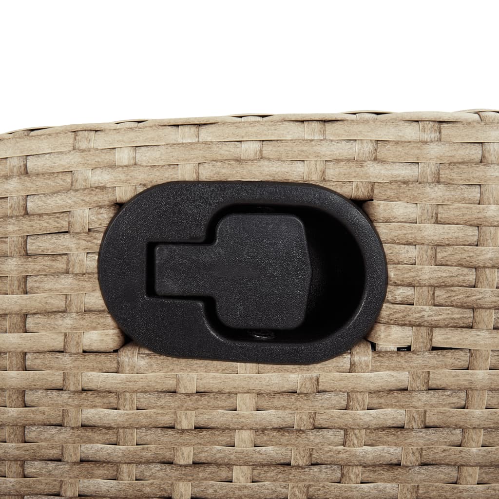 9-Delige Tuinset Met Kussens Poly Rattan Beige