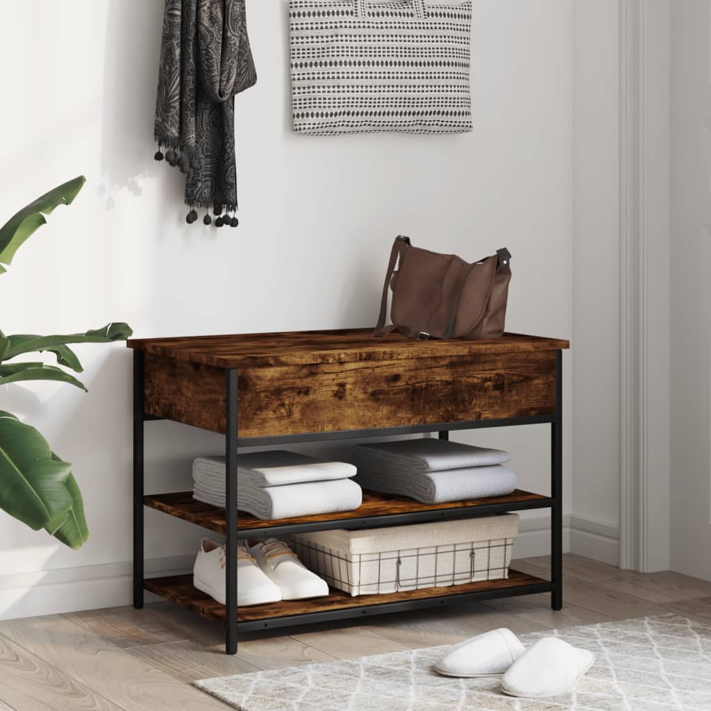 Schoenenbankje 70X42,5X50 Cm Bewerkt Hout Kleurig