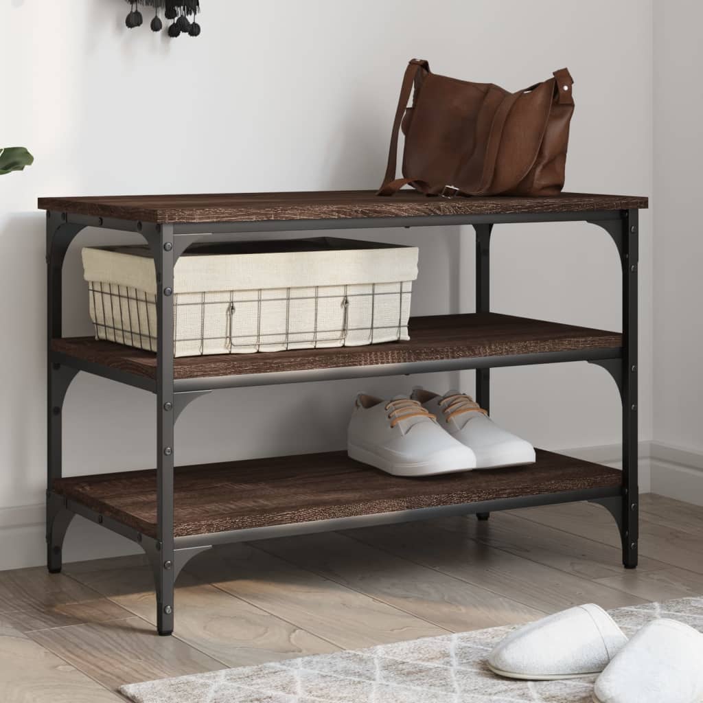 Schoenenbankje 100X38,5X49 Cm Bewerkt Hout