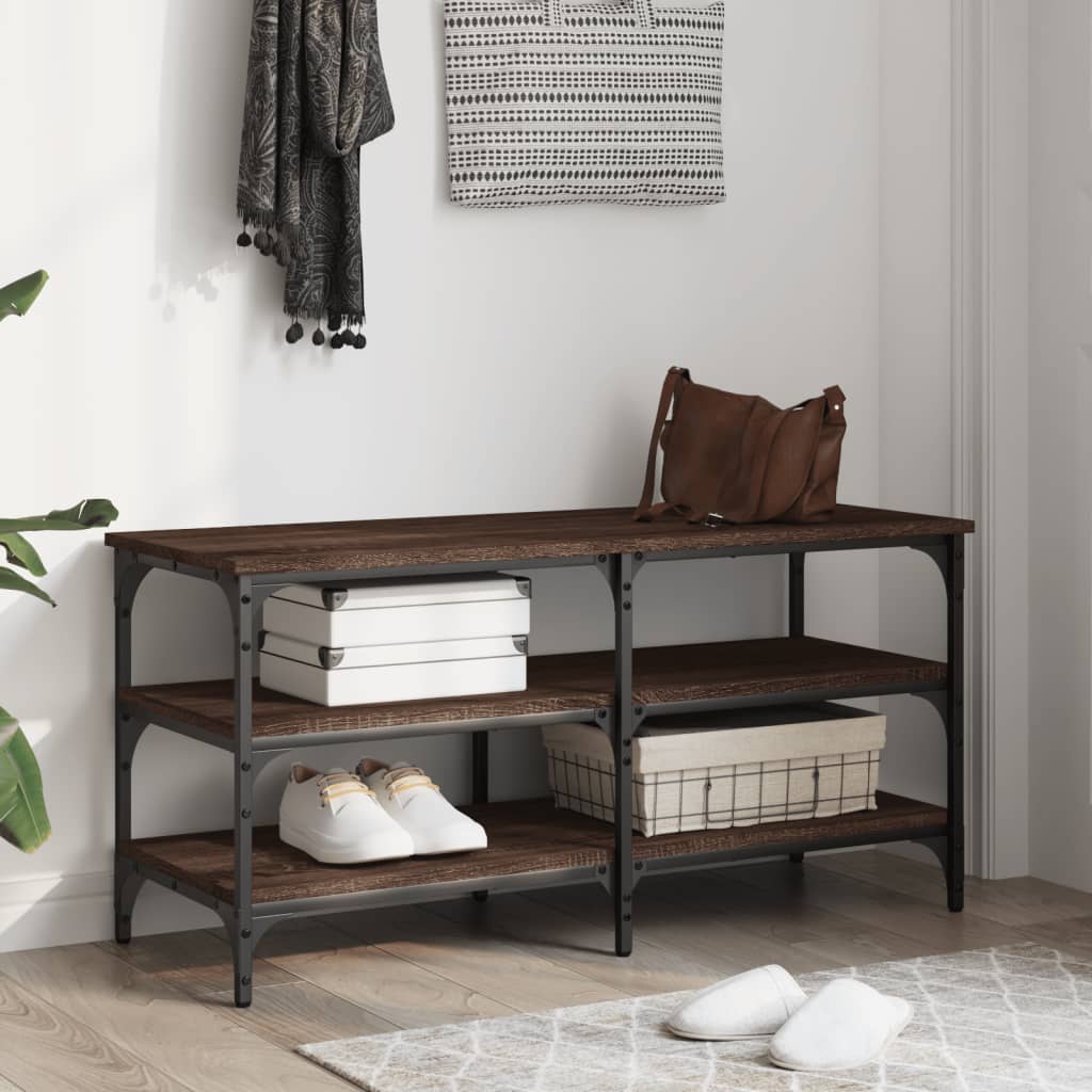 Schoenenbankje 100X38,5X49 Cm Bewerkt Hout