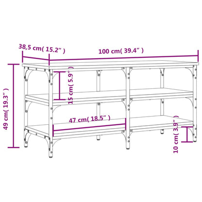 Schoenenbankje 100X38,5X49 Cm Bewerkt Hout