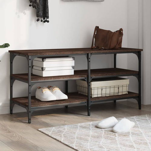 Schoenenbankje 100X38,5X49 Cm Bewerkt Hout