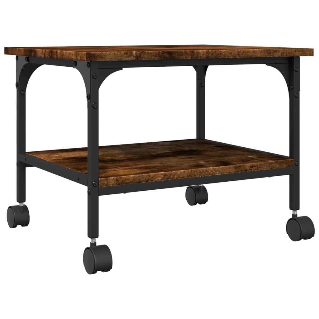 Printerkastje 2-Laags 50X40X38 Cm Bewerkt Hout