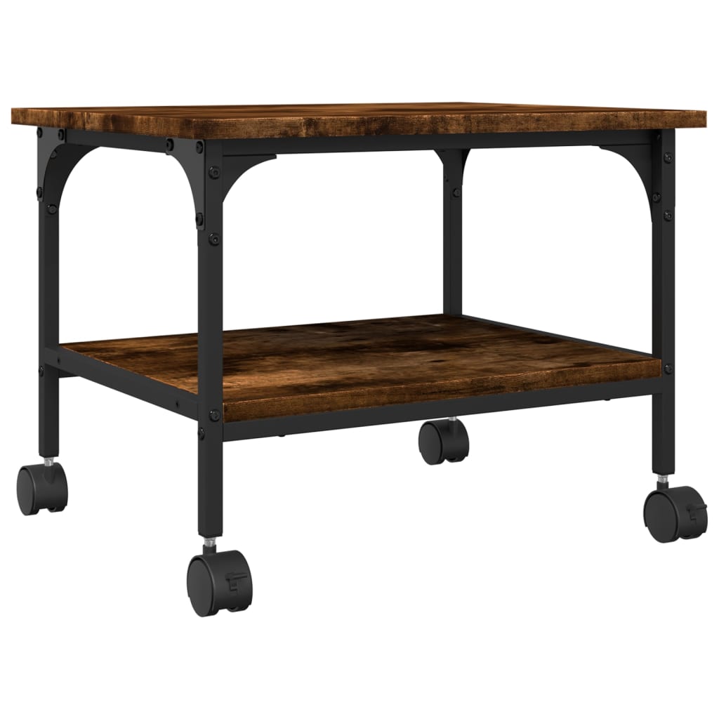 Printerkastje 2-Laags 50X40X38 Cm Bewerkt Hout