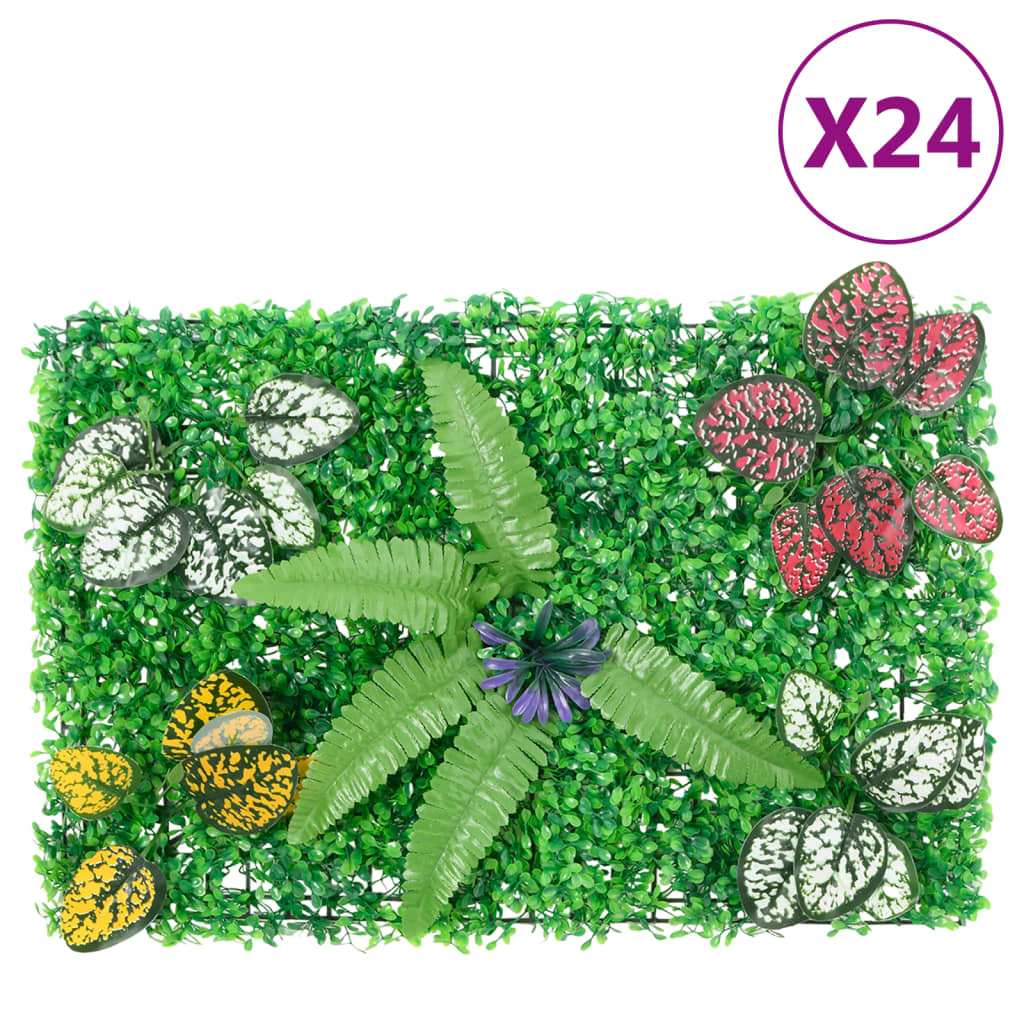   Hek Met Kunstplanten 40X60 Cm Groen