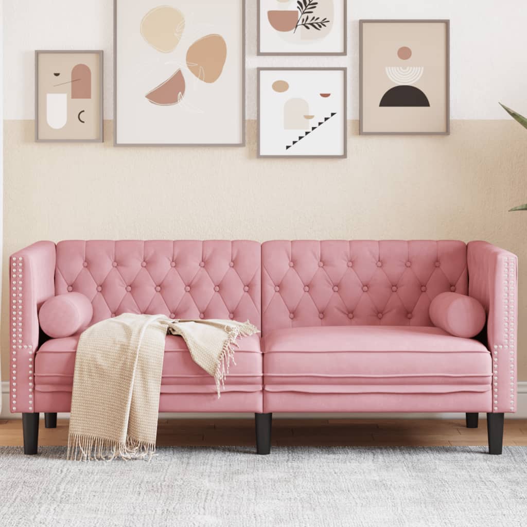 Chesterfield-Stijl En Bolsters Fluweel