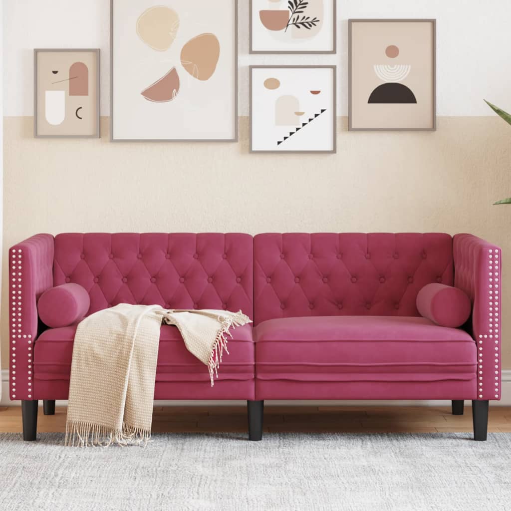 Chesterfield-Stijl En Bolsters Fluweel