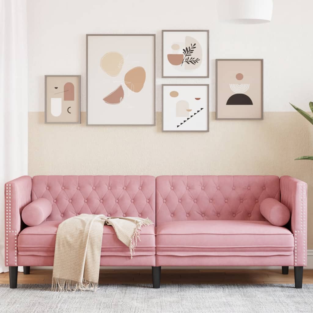 Chesterfield-Stijl En Bolsters Fluweel