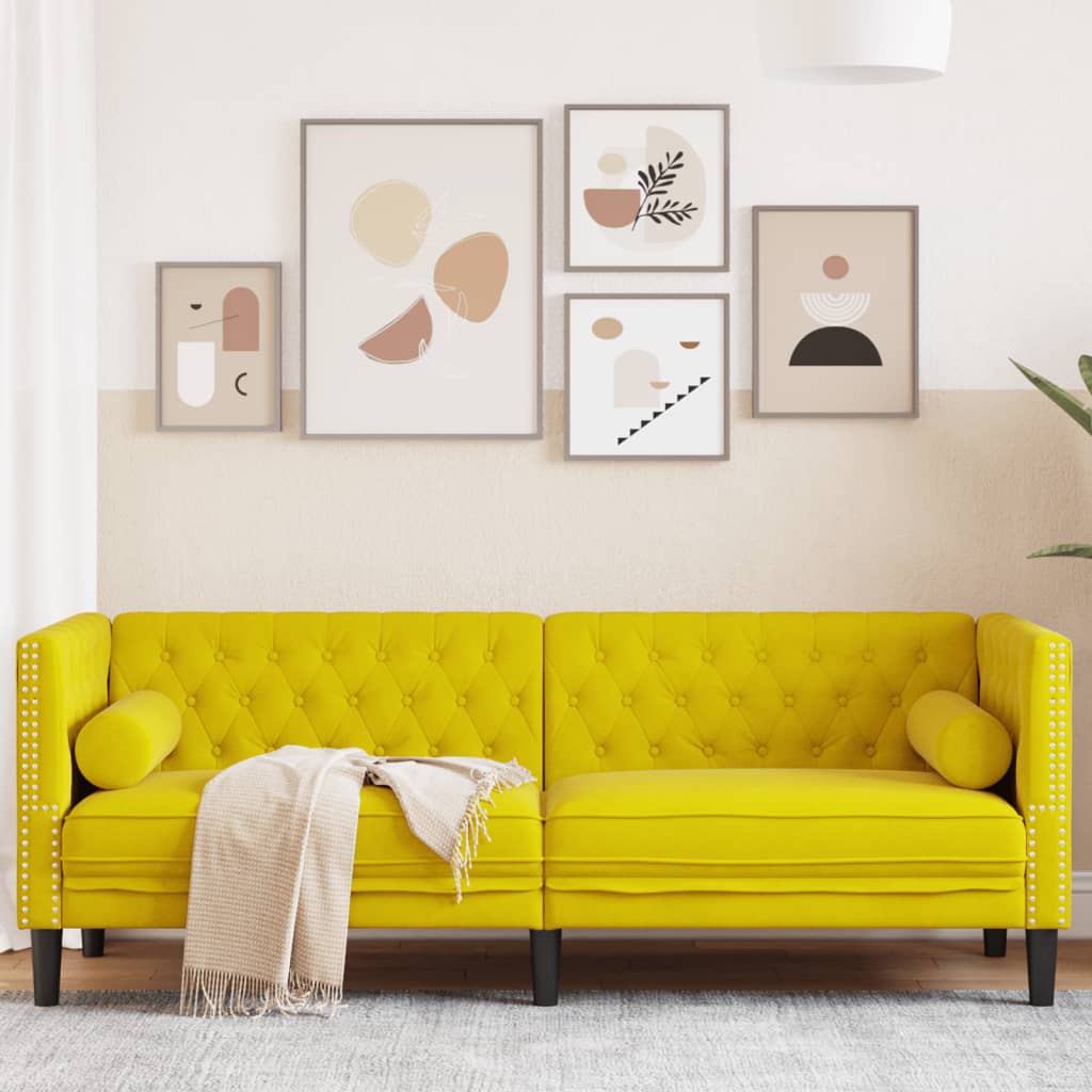 Chesterfield-Stijl En Bolsters Fluweel