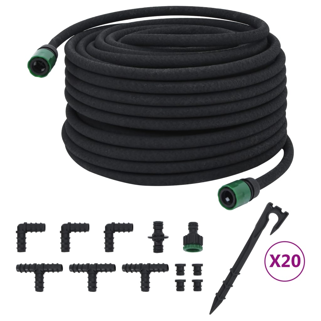 Druppelslang 0,6'' Rubber Zwart