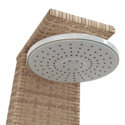 Buitendouche 55X60X224 Cm Poly Rattan En Acaciahout