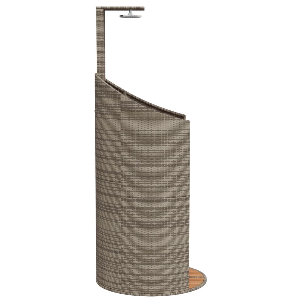 Buitendouche 100X100X241,5 Cm Poly Rattan En Acaciahout