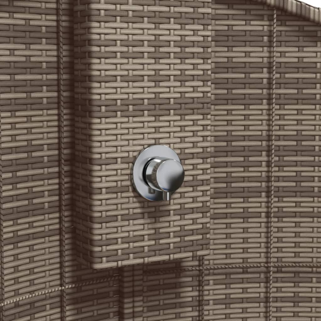 Buitendouche 100X100X241,5 Cm Poly Rattan En Acaciahout