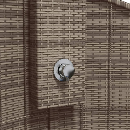 Buitendouche 100X100X241,5 Cm Poly Rattan En Acaciahout