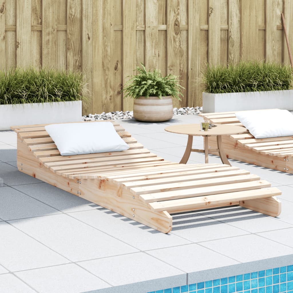 Ligbed 205X70X31,5 Cm Massief Grenenhout