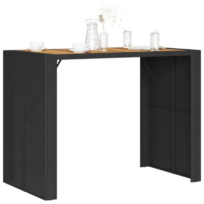 Tuinbartafel Acaciahouten Blad Poly Rattan
