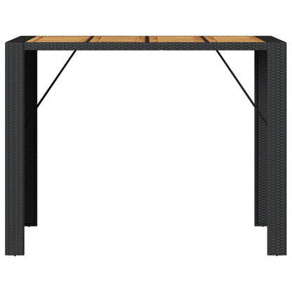 Tuinbartafel Acaciahouten Blad Poly Rattan