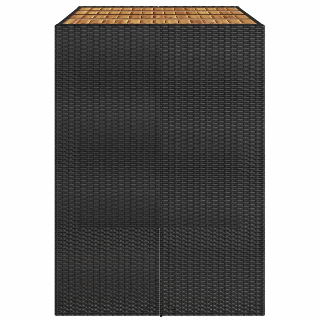 Tuinbartafel Acaciahouten Blad Poly Rattan