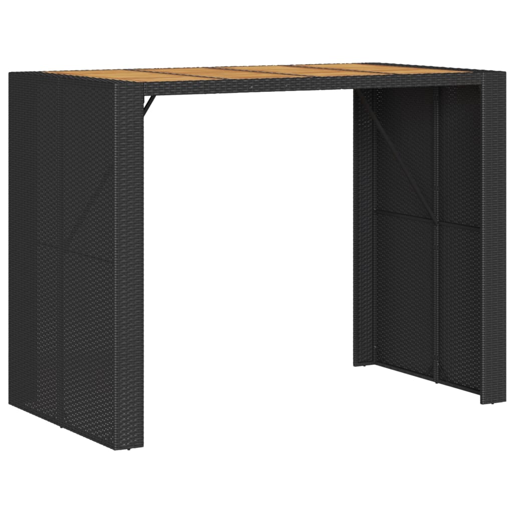 Tuinbartafel Acaciahouten Blad Poly Rattan