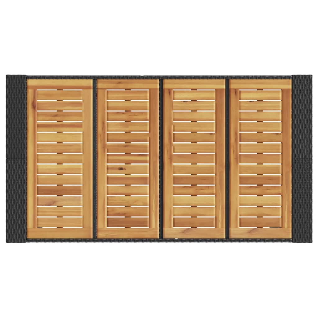 Tuinbartafel Acaciahouten Blad Poly Rattan