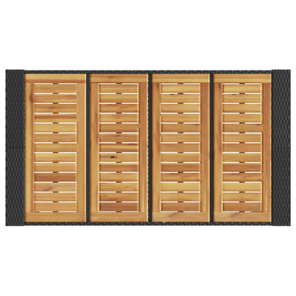 Tuinbartafel Acaciahouten Blad Poly Rattan