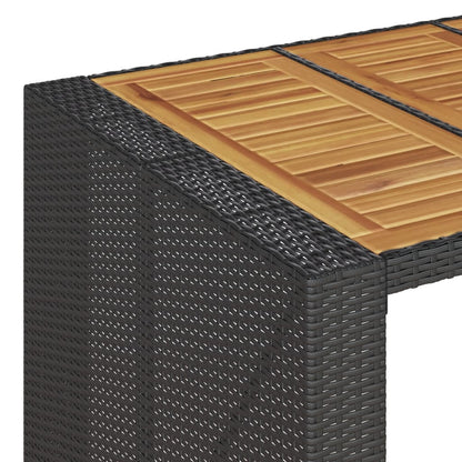 Tuinbartafel Acaciahouten Blad Poly Rattan