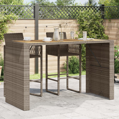 Tuinbartafel Acaciahouten Blad Poly Rattan