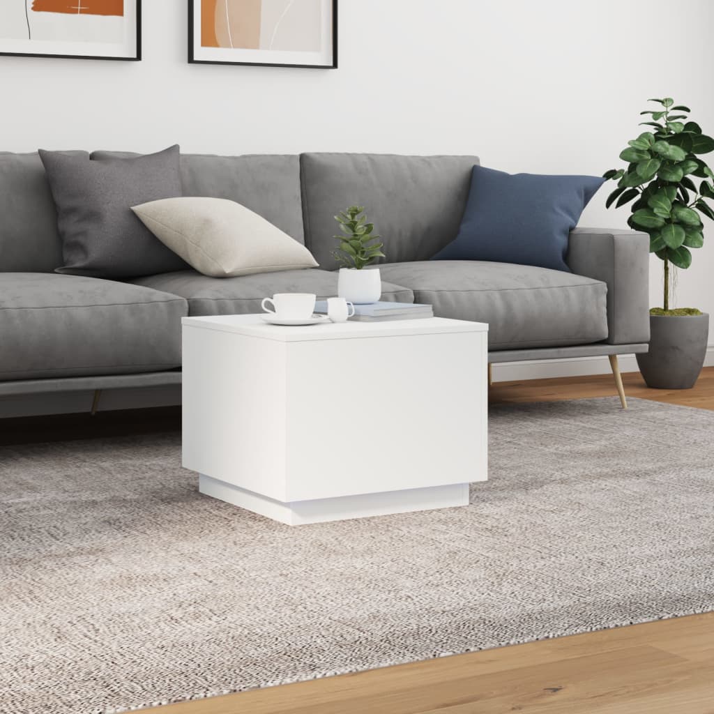 Salontafel Met Led-Verlichting 50X50X40 Cm