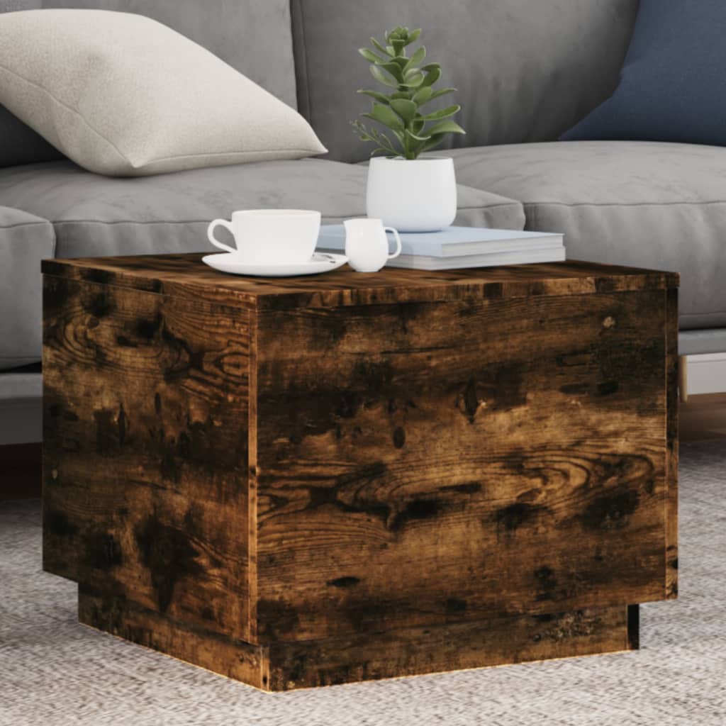 Salontafel Met Led-Verlichting 50X50X40 Cm