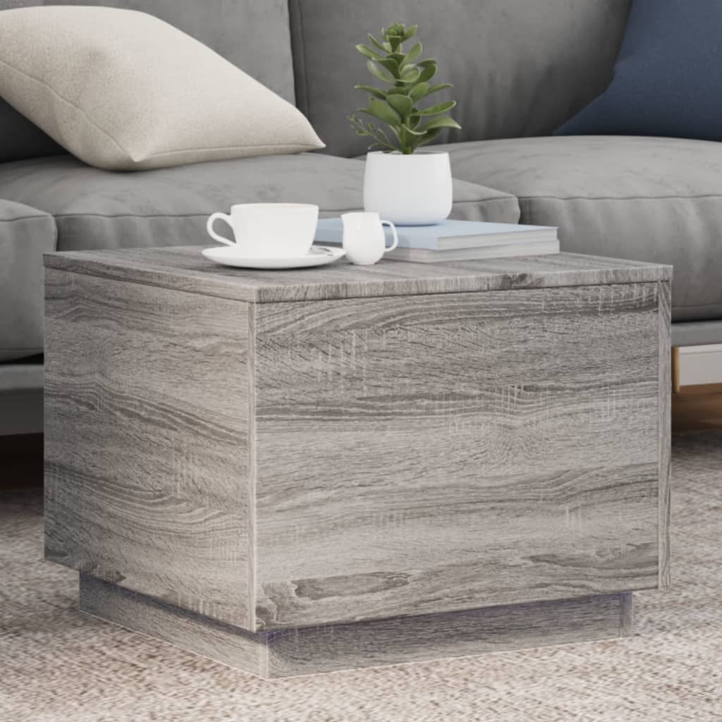 Salontafel Met Led-Verlichting 50X50X40 Cm