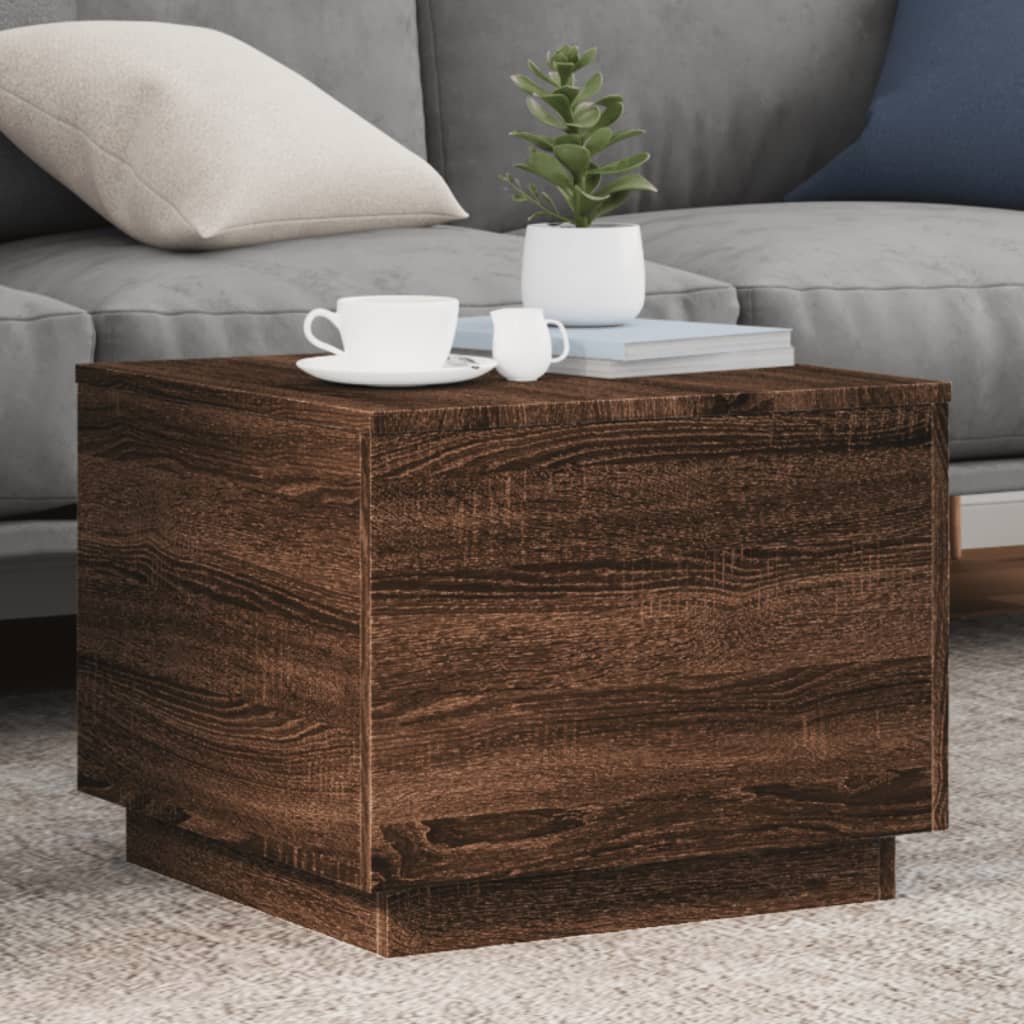 Salontafel Met Led-Verlichting 50X50X40 Cm