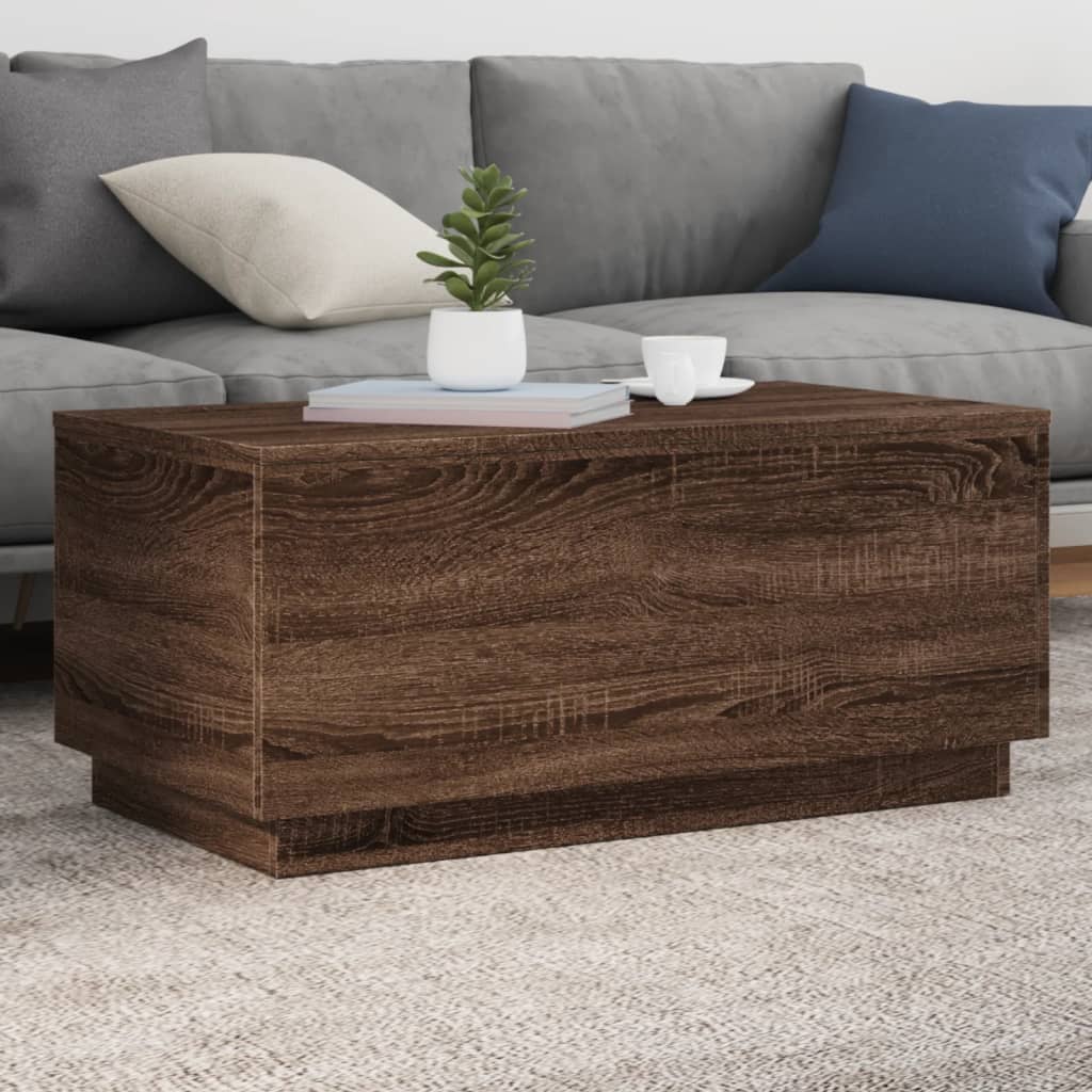 Salontafel Met Led-Verlichting 50X50X40 Cm
