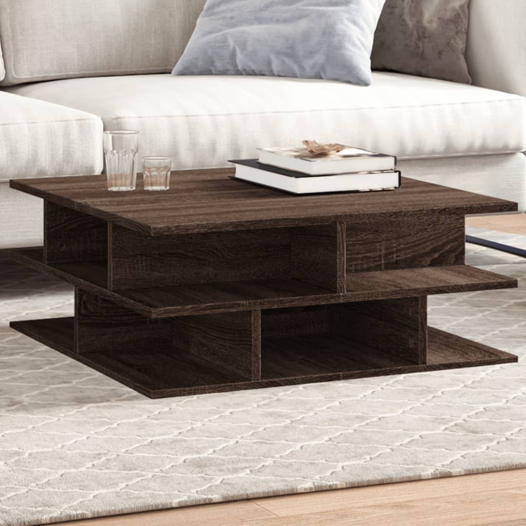 Salontafel 70X70X29 Cm Bewerkt Hout