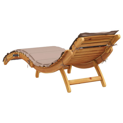 Ligstoelen Met Kussens 2 St Massief Acaciahout Taupe