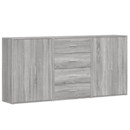 Dressoirs 3 St 60X31X84 Cm Bewerkt Hout Eikenkleur
