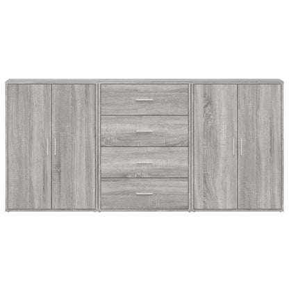Dressoirs 3 St 60X31X84 Cm Bewerkt Hout Eikenkleur