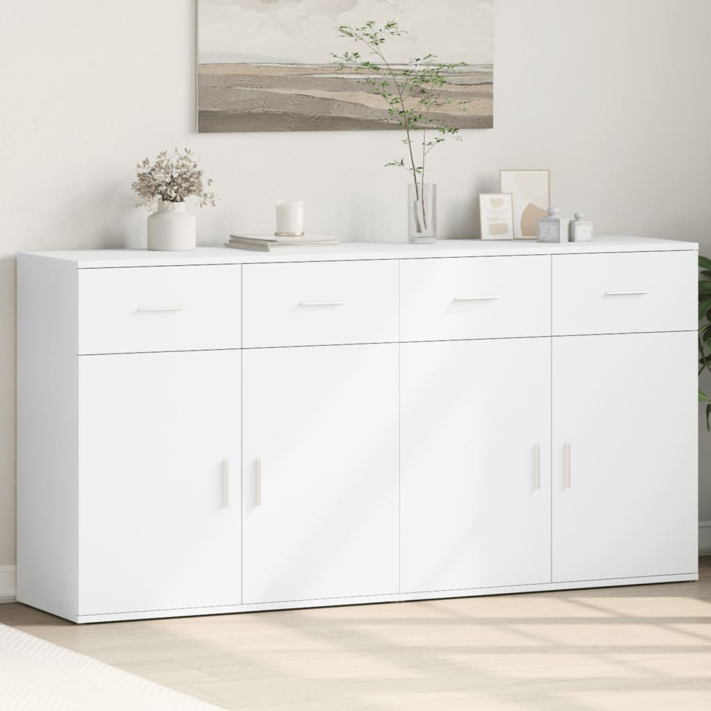 Dressoirs 2 St 79X38X80 Cm Bewerkt Hout Kleurig