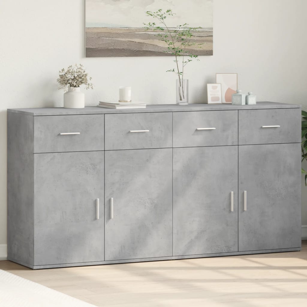 Dressoirs 2 St 79X38X80 Cm Bewerkt Hout Kleurig