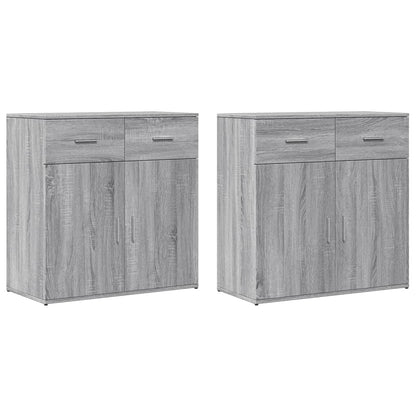Dressoirs 2 St 79X38X80 Cm Bewerkt Hout Kleurig