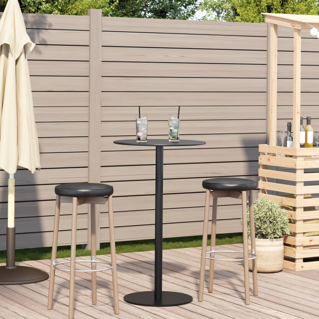 Tuintafel Rond Staal Zwart