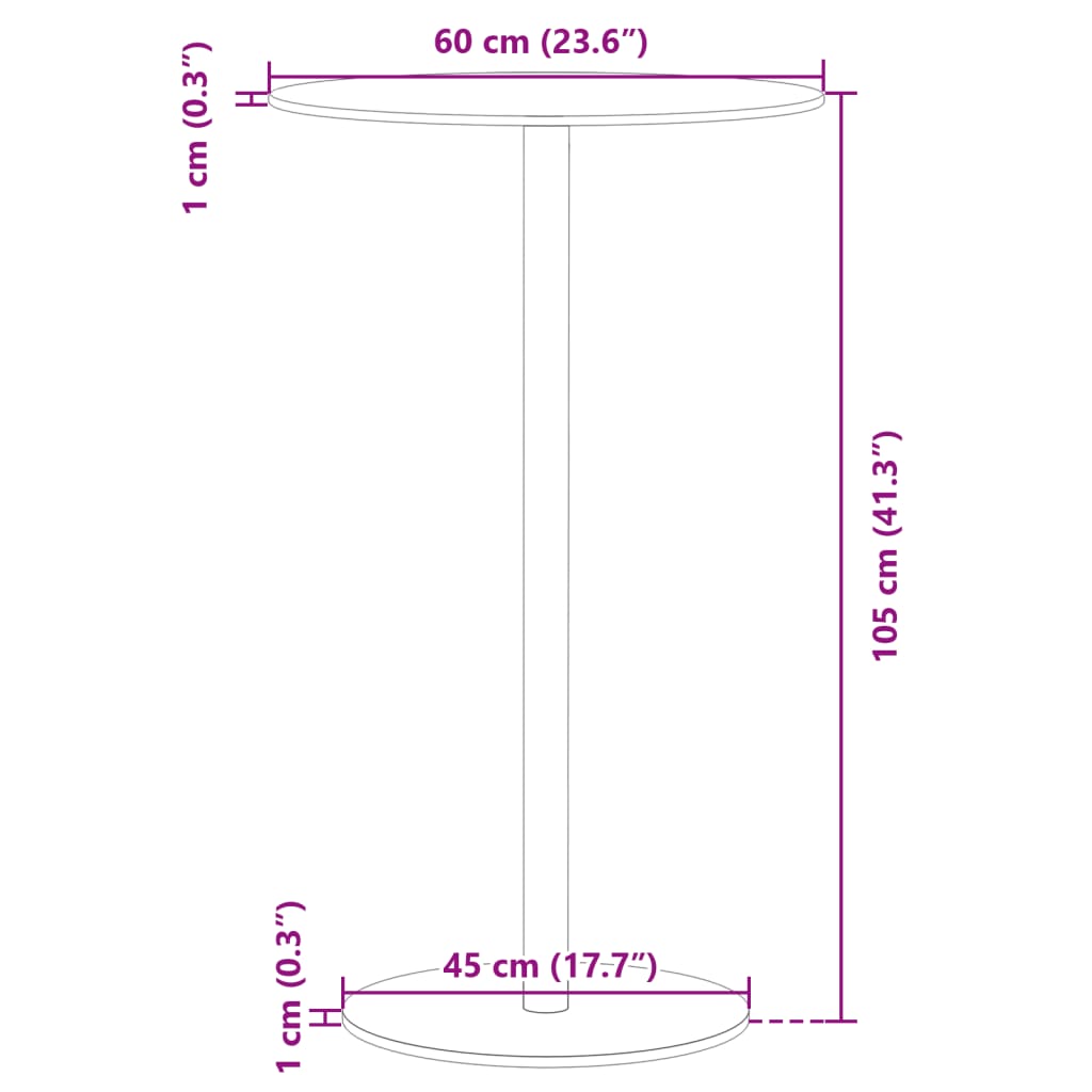 Tuintafel Rond Staal Zwart