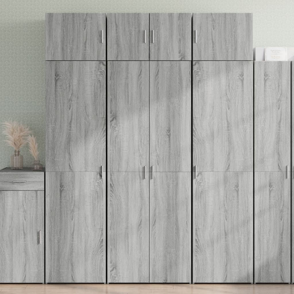Opbergkast 80X42,5X225 Cm Bewerkt Hout