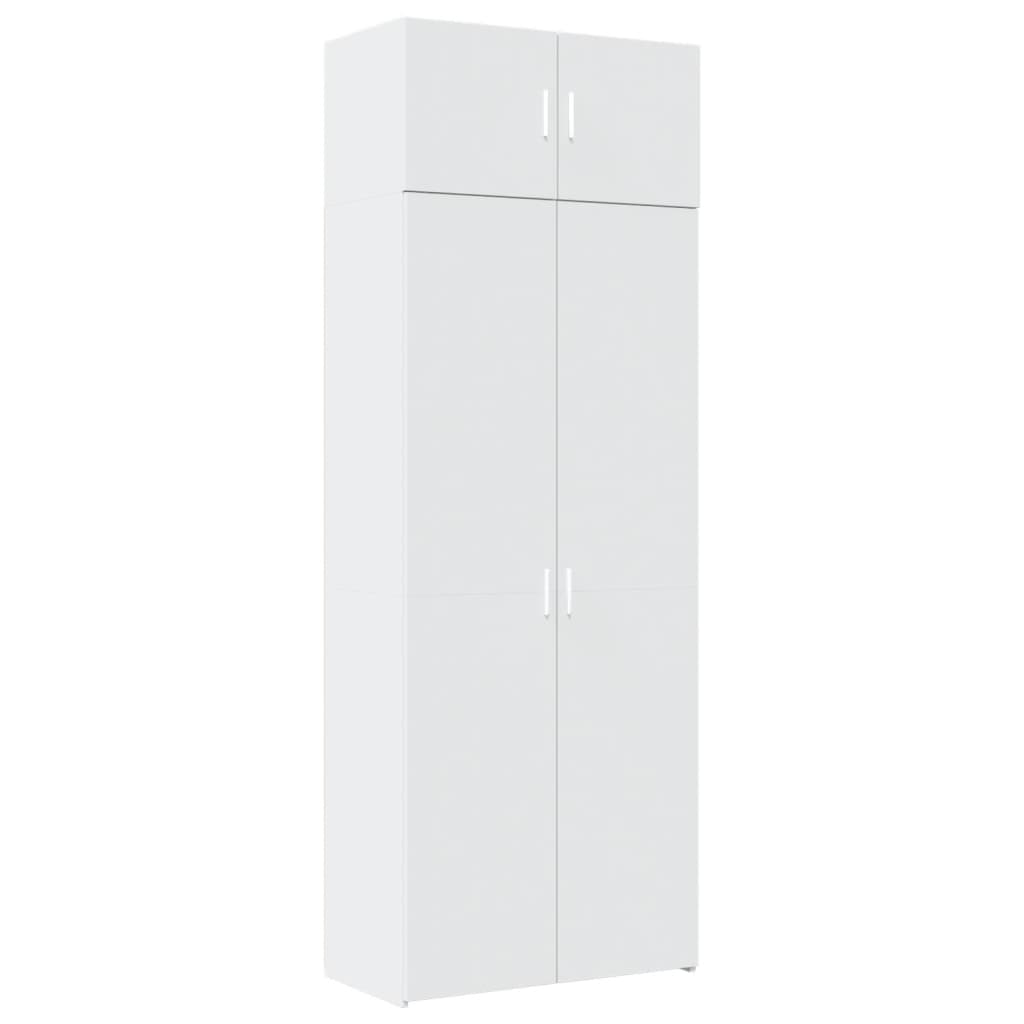 Opbergkast 80X42,5X225 Cm Bewerkt Hout