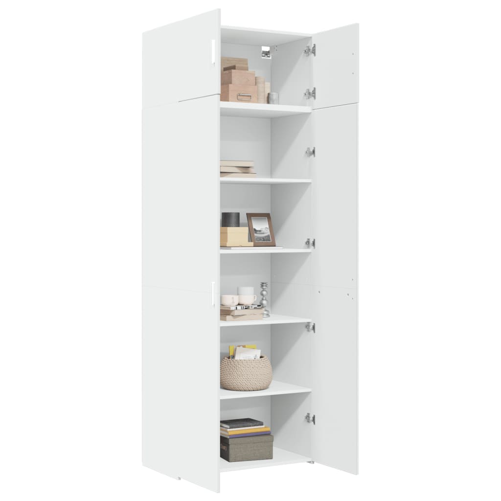 Opbergkast 80X42,5X225 Cm Bewerkt Hout