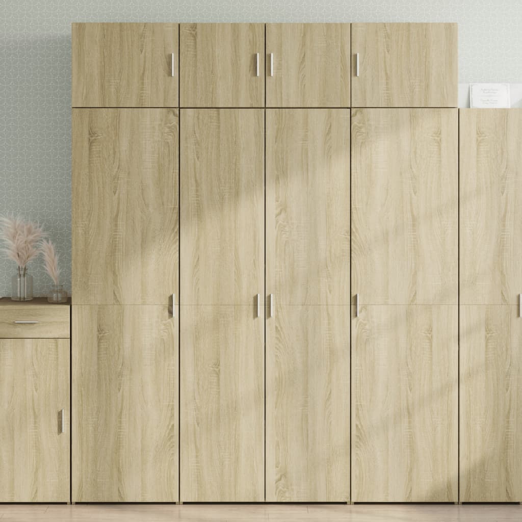 Opbergkast 80X42,5X225 Cm Bewerkt Hout