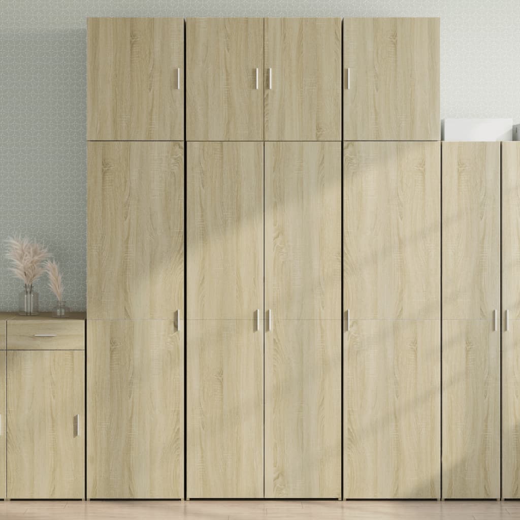 Opbergkast 80X42,5X225 Cm Bewerkt Hout