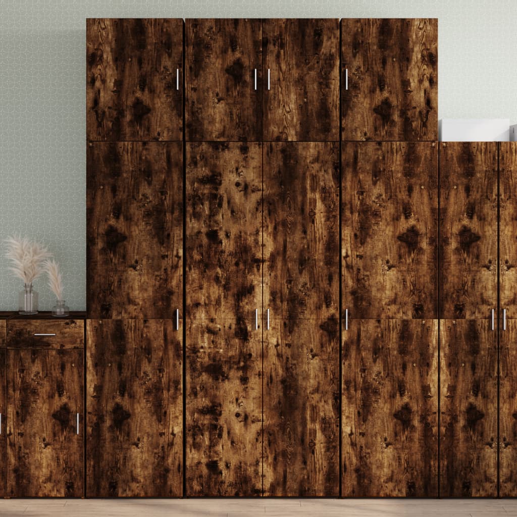 Opbergkast 80X42,5X225 Cm Bewerkt Hout