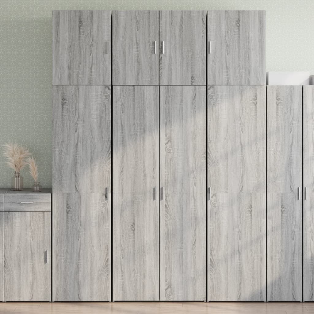 Opbergkast 80X42,5X225 Cm Bewerkt Hout