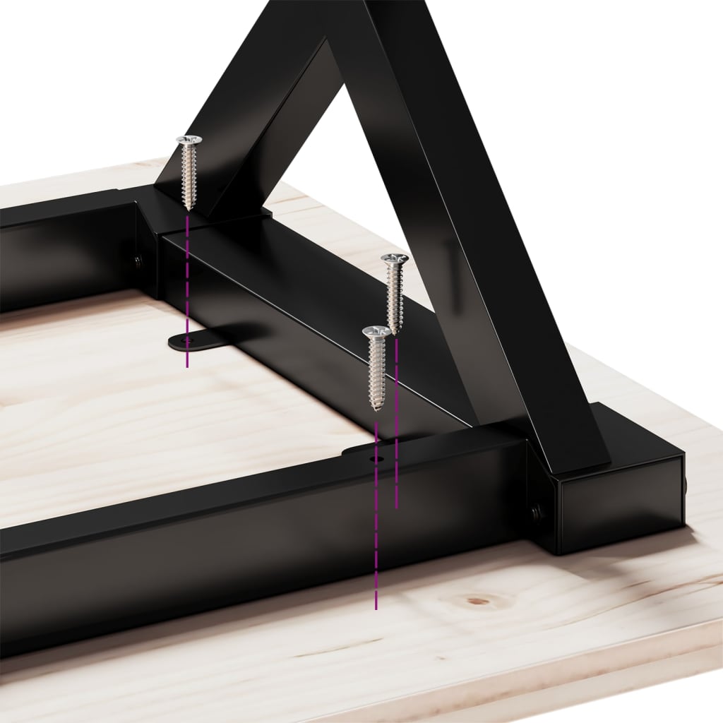 Eettafel Massief Grenenhout En Staal