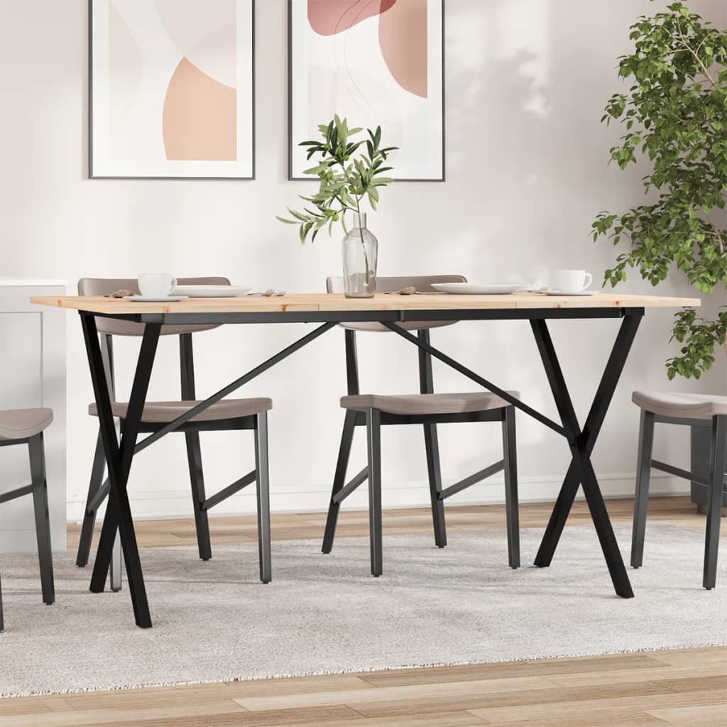 Eettafel Massief Grenenhout En Staal